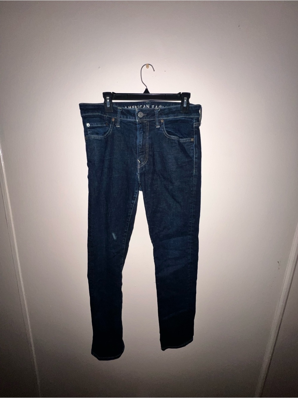 American Eagle Outfitters Men’s Dark Indigo Skinny Jeans. Size 33x34